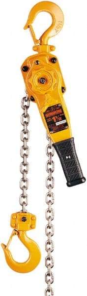 Harrington Hoist - 4,000 Lb Lifting Capacity, 10' Lift Height, Lever Hoist - Made from Chain, 59 Lb Avg Pull to Lift Rated Load, 1 Chain - Eagle Tool & Supply