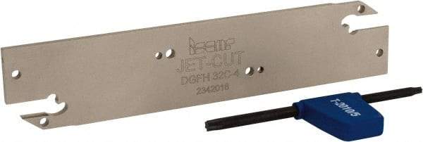 Iscar - 4" Groove Width, Neutral Cut, DGFH Indexable Grooving Blade - DG.4..C Insert Style, Series Do-Grip & Heli-Grip - Eagle Tool & Supply