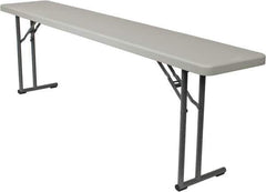 NPS - 96" Long x 18" Wide x 29-1/2" High, Lightweight Folding Table - Speckled Gray - Eagle Tool & Supply