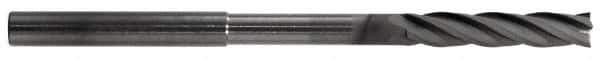 RobbJack - 3/16", 15/16" LOC, 3/16" Shank Diam, 3" OAL, 4 Flute, Solid Carbide Square End Mill - Single End, Diamond Finish, Spiral Flute, 30° Helix, Centercutting, Right Hand Cut, Series GM-402 - Eagle Tool & Supply