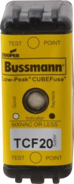 Cooper Bussmann - 300 VDC, 600 VAC, 20 Amp, Time Delay General Purpose Fuse - Plug-in Mount, 1-7/8" OAL, 100 at DC, 200 (CSA RMS), 300 (UL RMS) kA Rating - Eagle Tool & Supply