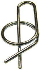 Value Collection - 1/4" Shaft Diam, 0.936" Long, 0.054" Wire Diam, Locking Cotter Pin - 0.26 to 0.27" Ring Diam, RC 60-70 Spring Steel, Zinc-Plated Finish - Eagle Tool & Supply