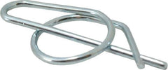 Value Collection - 3/4" Shaft Diam, 2.081" Long, 0.08" Wire Diam, Locking Cotter Pin - 0.76 to 0.77" Ring Diam, RC 60-70 Spring Steel, Zinc-Plated Finish - Eagle Tool & Supply