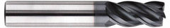 SGS - 5/8", 4 Flute, Single End, Solid Carbide, 0.04" Corner Radius End Mill - 5-1/2" OAL, Right Hand Flute, 3/4" LOC, Right Hand Cut, 3-1/4" Extended Reach - Eagle Tool & Supply