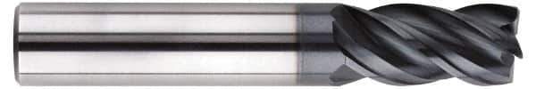 SGS - 5/16", 4 Flute, Single End, Solid Carbide, 0.04" Corner Radius End Mill - 2-1/2" OAL, Right Hand Flute, 13/32" LOC, Right Hand Cut, 1" Extended Reach - Eagle Tool & Supply
