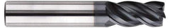 SGS - 5/16", 4 Flute, Single End, Solid Carbide, 0.04" Corner Radius End Mill - 2-1/2" OAL, Right Hand Flute, 13/32" LOC, Right Hand Cut, 1" Extended Reach - Eagle Tool & Supply