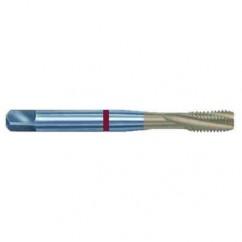1/2-13 2B 3-Flute PM Cobalt Red Ring Semi-Bottoming 15 degree Spiral Flute Tap-TiN - Eagle Tool & Supply