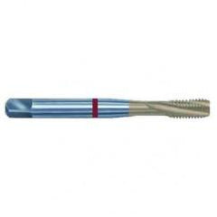 9/16-12 2B 3-Flute PM Cobalt Red Ring Semi-Bottoming 15 degree Spiral Flute Tap-TiN - Eagle Tool & Supply