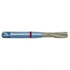 6-40 2B 3-Flute PM Cobalt Red Ring Semi-Bottoming 15 degree Spiral Flute Tap-TiN - Eagle Tool & Supply