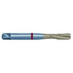 8-36 2B 3-Flute PM Cobalt Red Ring Semi-Bottoming 15 degree Spiral Flute Tap-TiN - Eagle Tool & Supply