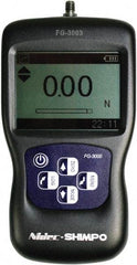 SHIMPO - 5 kgf Capacity, 0.001 kgf Resolution, Aluminum, Digital Tension & Compression Force Gage - Accurate Up to 0.3% (Full Scale) - Eagle Tool & Supply