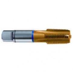 3/4-14 Dia. - 5 FL - Cobalt Spiral Flute NPTF Blue Ring Tap-TiN-25 Degree Helix - Eagle Tool & Supply