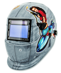 #41288 - Solar Powered Auto Darkening Welding Helment; Pin Up Girl Graphics - Eagle Tool & Supply