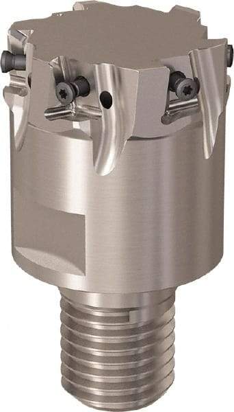 Seco - 40mm Cut Diam, 8mm Max Depth of Cut, 40mm OAL, Indexable Square Shoulder Slot Milling End Mill - M20 Modular Connection, 90° Lead Angle, Through Coolant, Series R217.94 - Eagle Tool & Supply