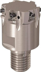 Seco - 40mm Cut Diam, 8mm Max Depth of Cut, 40mm OAL, Indexable Square Shoulder Slot Milling End Mill - M20 Modular Connection, 90° Lead Angle, Through Coolant, Series R217.94 - Eagle Tool & Supply
