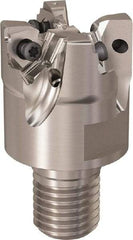Seco - 40mm Cut Diam, 7mm Max Depth of Cut, 40mm OAL, Indexable Square Shoulder Slot Milling End Mill - M20 Modular Connection, 90° Lead Angle, Through Coolant, Series R217.96 - Eagle Tool & Supply