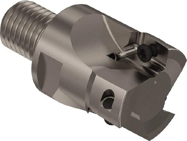 Seco - 40mm Cut Diam, 17mm Max Depth of Cut, 45mm OAL, Indexable Square Shoulder Slot Milling End Mill - M20 Modular Connection, 90° Lead Angle, Through Coolant, Series R217.69 - Eagle Tool & Supply