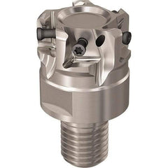 Seco - 40mm Cut Diam, 12mm Max Depth of Cut, 40mm OAL, Indexable Square Shoulder Slot Milling End Mill - M20 Modular Connection, 90° Lead Angle, Through Coolant, Series R217.94 - Eagle Tool & Supply