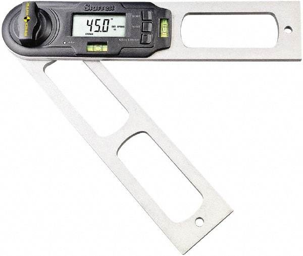 Starrett - 0.1° Resolution Combination Protractor & Inclinometer - 360° Range - Eagle Tool & Supply