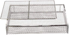 Marlin Steel Wire Products - 11" Deep, Rectangular Stainless Steel Mesh Basket - 16" Wide x 3" High - Eagle Tool & Supply