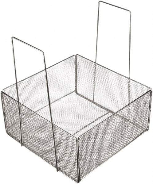 Marlin Steel Wire Products - 18" Deep, Rectangular Stainless Steel Mesh Basket - 18" Wide x 9" High - Eagle Tool & Supply