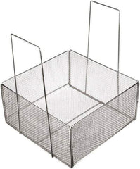 Marlin Steel Wire Products - 18" Deep, Rectangular Stainless Steel Mesh Basket - 18" Wide x 9" High - Eagle Tool & Supply