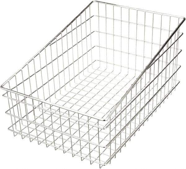 Marlin Steel Wire Products - 16" Deep, Rectangular Steel Wire Basket - 24" Wide x 12" High - Eagle Tool & Supply