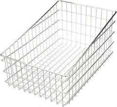 Marlin Steel Wire Products - 16" Deep, Rectangular Steel Wire Basket - 24" Wide x 12" High - Eagle Tool & Supply