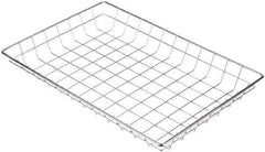 Marlin Steel Wire Products - 12" Deep, Rectangular Steel Wire Basket - 18" Wide x 2" High - Eagle Tool & Supply