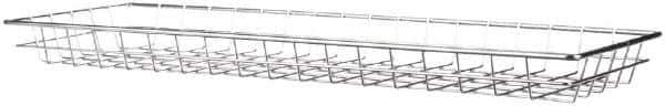 Marlin Steel Wire Products - 9" Deep, Rectangular Steel Wire Basket - 25.078" Wide x 2" High - Eagle Tool & Supply