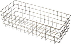 Marlin Steel Wire Products - 20-1/4" Deep, Rectangular Stainless Steel Wire Basket - 8" Wide x 6" High - Eagle Tool & Supply