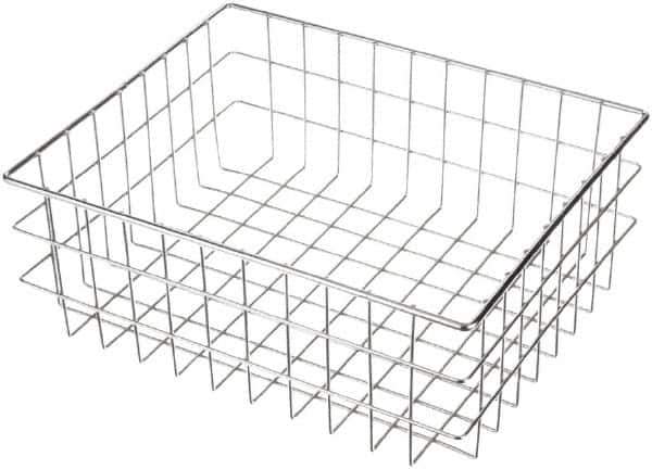 Marlin Steel Wire Products - 13" Deep, Rectangular Steel Wire Basket - 16" Wide x 6" High - Eagle Tool & Supply