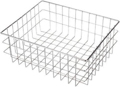 Marlin Steel Wire Products - 13" Deep, Rectangular Steel Wire Basket - 16" Wide x 6" High - Eagle Tool & Supply