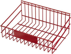 Marlin Steel Wire Products - Red Wall Storage System - 10-3/4" Wide x 4-15/32" High x 7-3/4" Deep - Eagle Tool & Supply