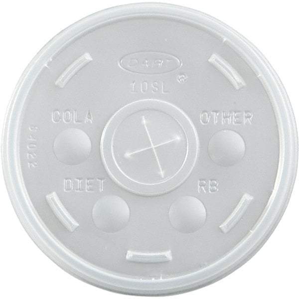 DART - Plastic Cold Cup Lids, 10 oz - Translucent - Eagle Tool & Supply