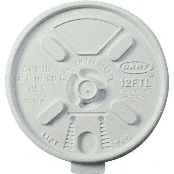 DART - Foam Lids for 10-14 oz Foam Cups - White - Eagle Tool & Supply