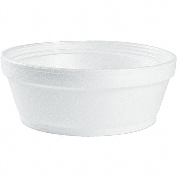 DART - Foam Food Containers, Foam, 8 oz - White - Eagle Tool & Supply