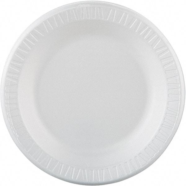 DART - Foam Dinnerware Plate, 10-1/4" - White - Eagle Tool & Supply