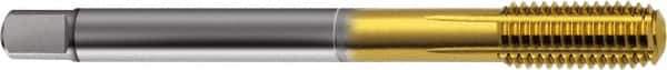 Guhring - M6x1.00 Metric 6HX D8/D9 Thread Limit Semi-Bottoming Thread Forming Tap - Cobalt, TiN Finish, 80mm OAL, Right Hand Thread, Series 923 - Exact Industrial Supply