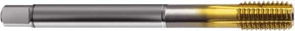 Guhring - M20x2.50 Metric 6HX D14/D15 Thread Limit Bottoming Thread Forming Tap - Powdered Metal High Speed Steel, TiN Finish, 140mm OAL, Right Hand Thread, Series 1727 - Eagle Tool & Supply