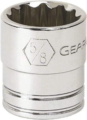 GearWrench - 5/8", 3/8" Drive, Standard Hand Socket - 6 Points, 0.984" OAL, Alloy Steel, Full Polish Finish - Eagle Tool & Supply