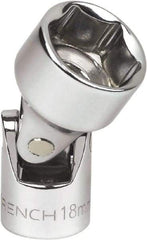 GearWrench - 3/8" Drive, Standard Hand Socket - 6 Points, 1.85" OAL, Alloy Steel, Full Polish Finish - Eagle Tool & Supply