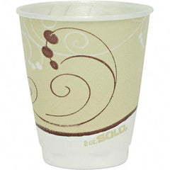 Solo - 8 oz Foam Hot/Cold Drink Cups - Tan - Eagle Tool & Supply