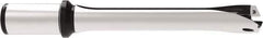 Allied Machine and Engineering - Series 29, 29 to 31.99mm Diam, 1-1/4" Diam Straight Shank with Flange, Straight Flute Spade Drill - 3-25/32" Max Depth, 7-25/32" OAL, Standard Length, Through Coolant - Eagle Tool & Supply