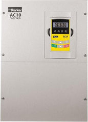 Parker - Three Phase, 460 Volt, 50 hp, Variable Frequency Drive - 12.4" Wide x 9.21" Deep x 18" High, IP20 - Eagle Tool & Supply