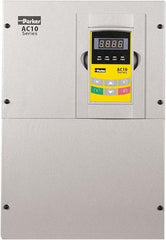 Parker - Three Phase, 460 Volt, 40 hp, Variable Frequency Drive - 10.43" Wide x 9-1/4" Deep x 17" High, IP20 - Eagle Tool & Supply