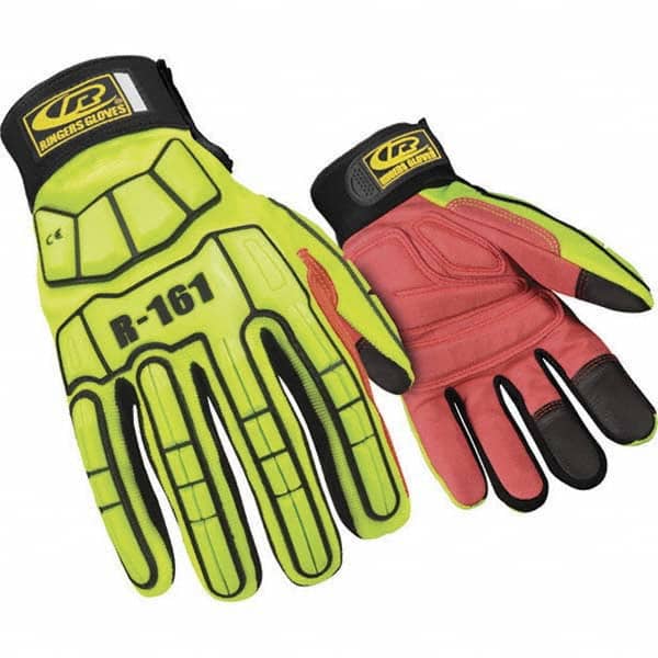 Ringers Gloves - Size L (10) Spandex High Visibility Work Gloves - Eagle Tool & Supply