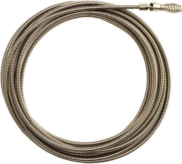 Milwaukee Tool - 5/16" x 25' Drain Cleaning Machine Cable - Inner Core Drophead, 1-1/4" to 2-1/2" Pipe, Use with Milwaukee M18 Drain Snakes - Eagle Tool & Supply