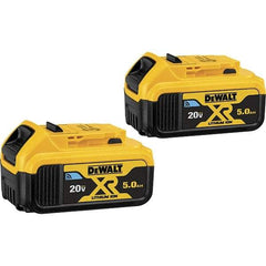 DeWALT - 20 Volt Lithium-Ion Power Tool Battery - 5 Ahr Capacity, 1 hr Charge Time, Series 20V Max - Eagle Tool & Supply