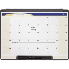 Quartet - 18" High x 24" Wide Magnetic Dry Erase Calendar - Melamine, Includes Accessory Tray/Rail & Dry-Erase Marker - Eagle Tool & Supply